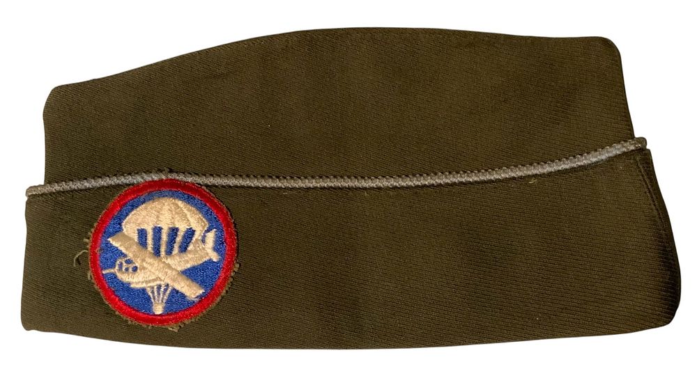 Lot 300: WWII Era Army Infantry Glider Paratrooper Garrison Overseas Hat