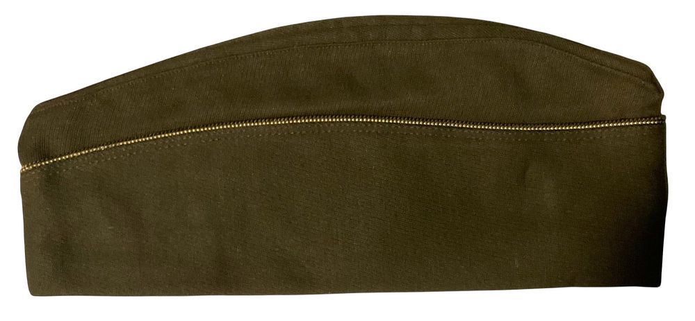 Lot 302: WWII Era Army Officer Overseas Garrison Hat LARGE