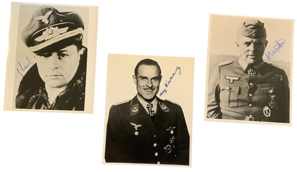 Lot 319: WWII German Knights Cross Recipients Raul, Brennacke & Bucholz Signed Auto Photos