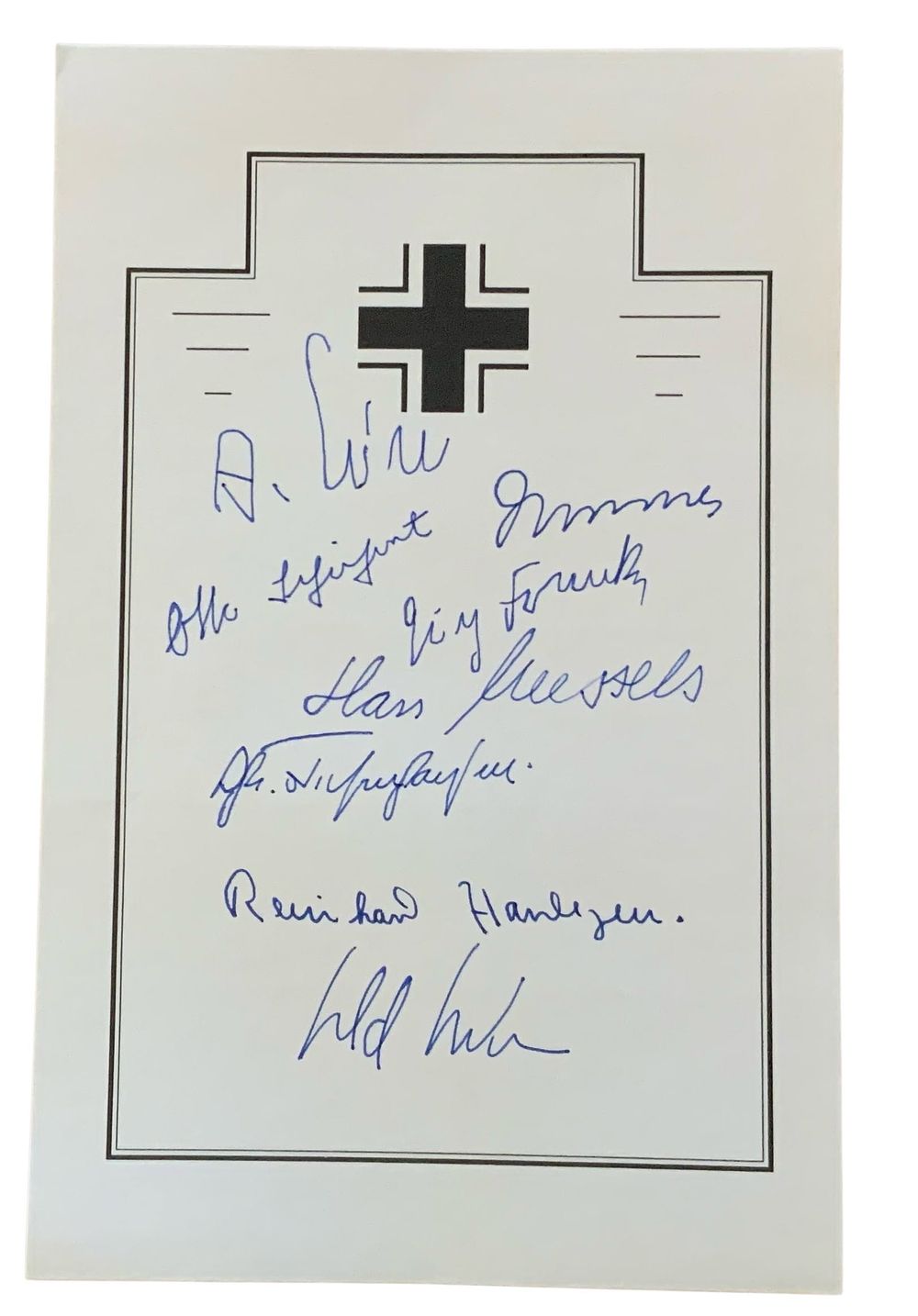 Lot 334: WWII German U-Boat Commanders Knight’s Cross Recipients Book Plate