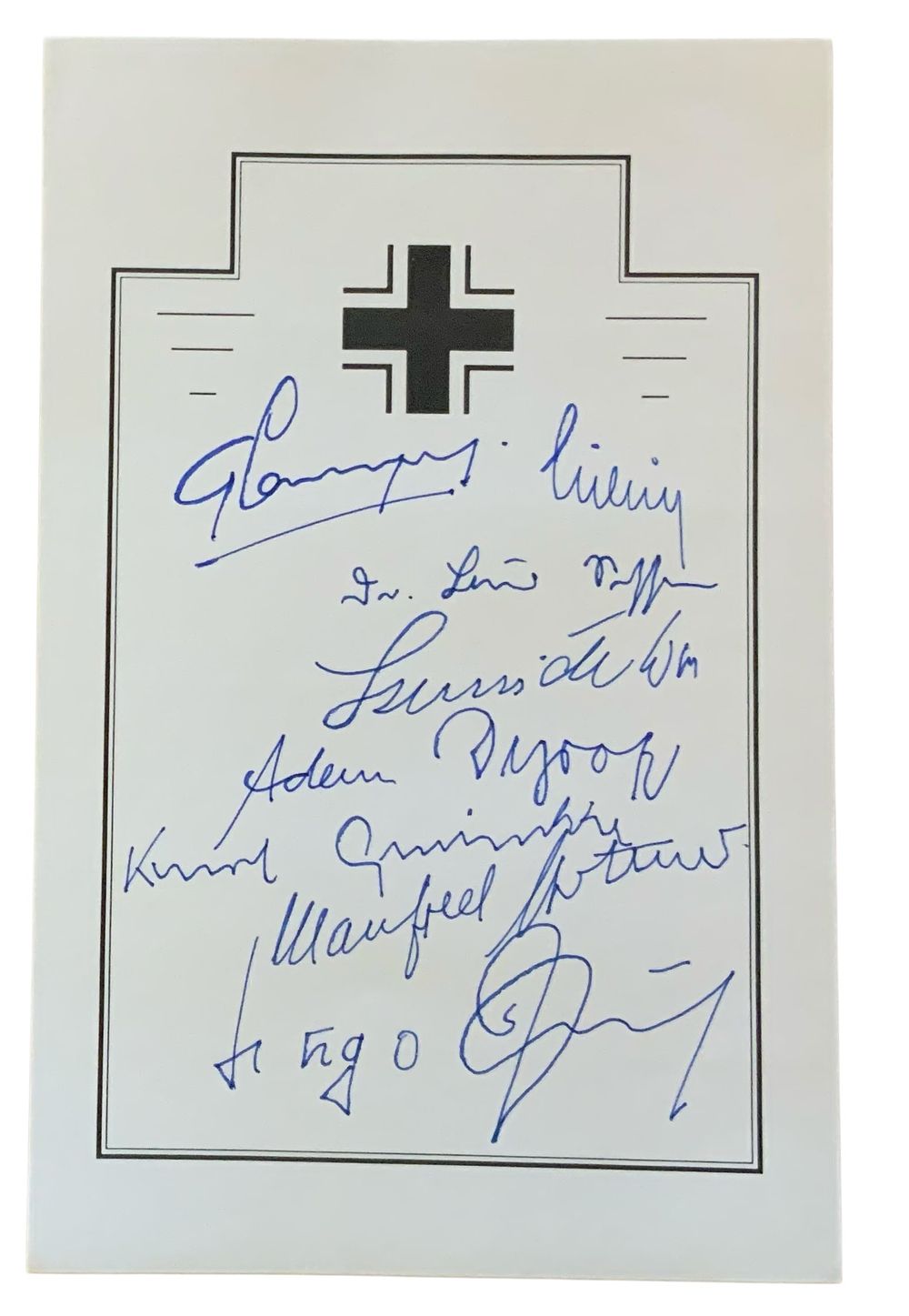 Lot 336: German Luftwaffe Paratroopers Knights Cross Recipients Signed Book Plate