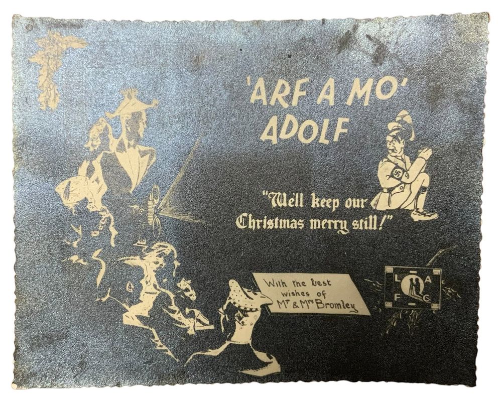 Lot 361: WWII Era Home Front Propaganda Adolf Hitler Christmas Card