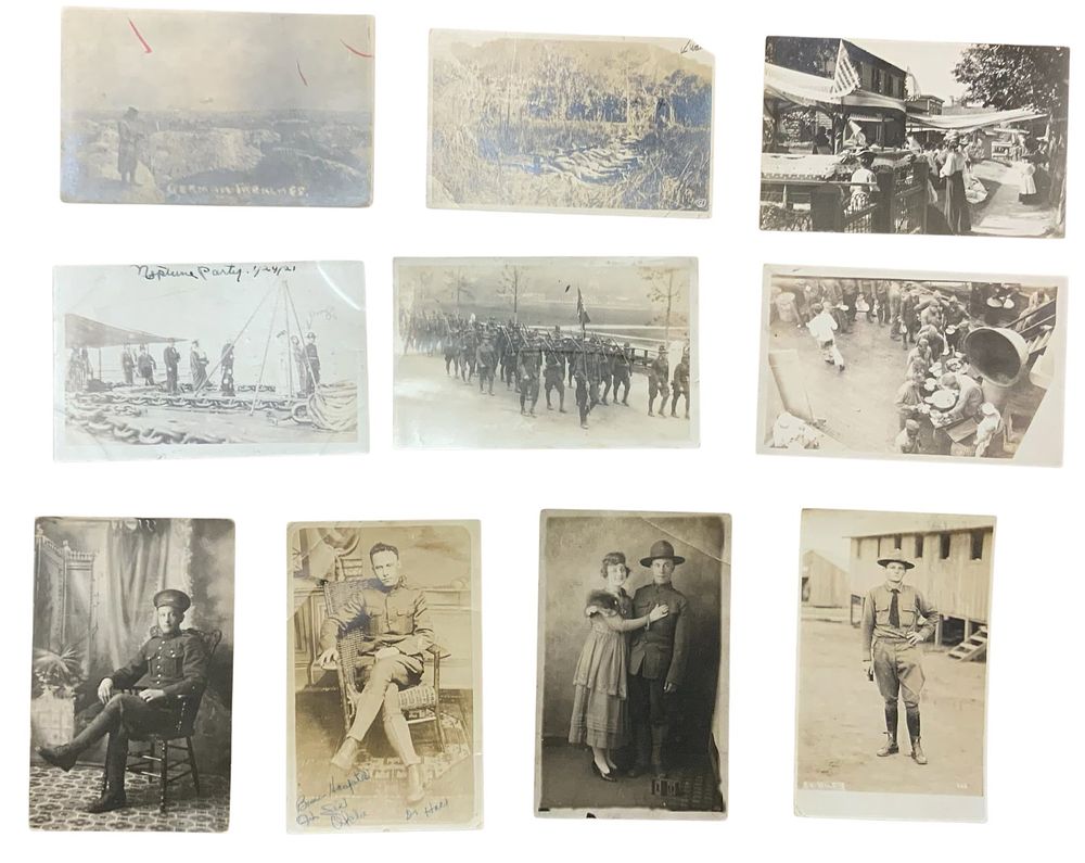 Lot 383: WWI Era Real Picture Postcards RPPC Lot (10) #3 German Trenches, Army Soldiers