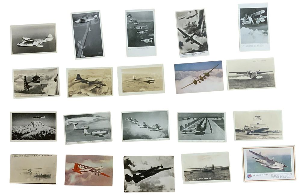 Lot 395: WWII Era Army / Navy Aircraft Postcards #15 Lot (20)