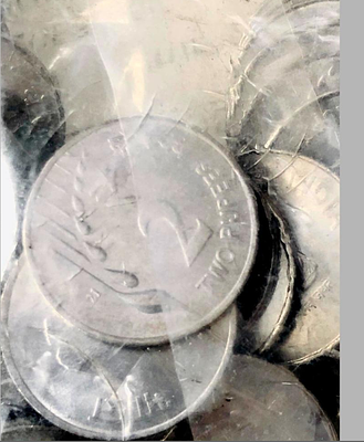 Rs 2 RBI 100 Coin Seal Pouch Republic India Definitive Issue 2021 Hyderabad Mint X Rare