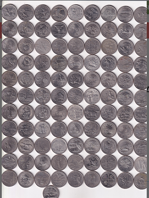 1/4 Dollar 100 Different Commemorative Issue of USA Coins