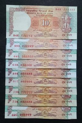 Ten Rs Fancy Number Shalimar Notes 111111 to 999999 Governor C Rangarajan Ex Rare Item