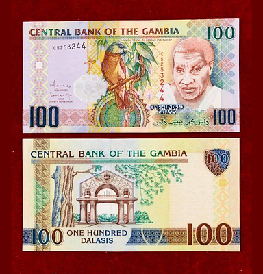 GAMBIA 100 DALASIS WORLD BANKNOTE COLLECTION