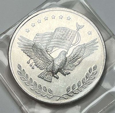 American Flag Eagle 1 ozt .999 Silver Trade Unit. Winner shall receive the exact coin shown 