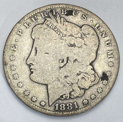 1881-CC Morgan Silver Dollar AG. Winner shall receive the exact coin shown here. (RR/TVC=LRB)