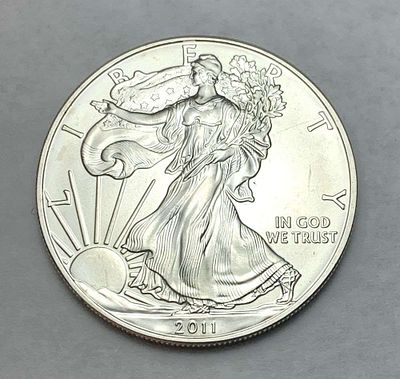 2011 American Silver Eagle. Winner shall receive the exact coin shown here. (BD/B)