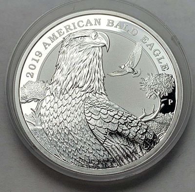 2019-P Tuvalu $2 American Bald Eagle 2 ozt .9999 Silver. Winner shall receive the exact coin 