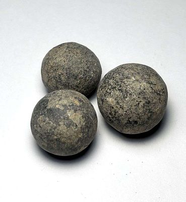 (3) Real Civil War Grapeshot Artillery Ball. These grape shots were loaded into a canaster, into 