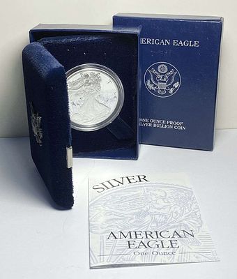2003-W American Silver Eagle PF69+ OGP. Winner shall receive the exact coin shown here. (RR/B)