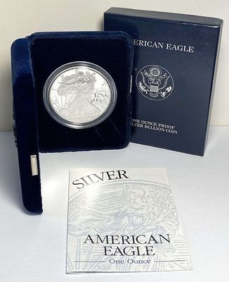 2000-P American Silver Eagle PF69+ OGP. Winner shall receive the exact coin shown here. (RR/B)