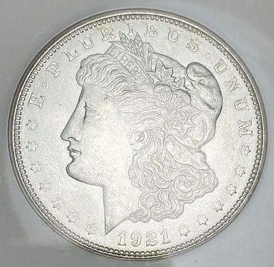 1921-D Morgan Silver Dollar NGC MS63. Winner shall receive the exact coin shown here. (RR/EB)
