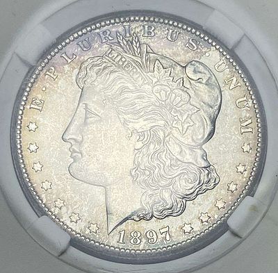 1897-S Morgan Silver Dollar MS65. IMPORTANT NOTE: We do not agree with the grade provided with 