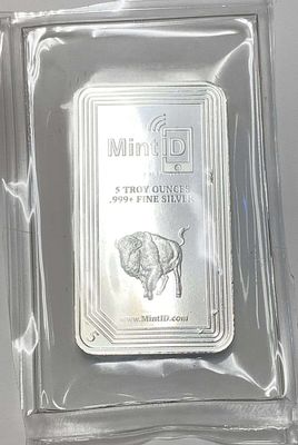 Last Minute! Rare Mint ID 5 ozt .999 Silver Bar. Winner shall recieve (1) bar precisely 