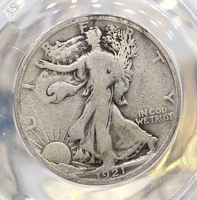 1921 Walking Liberty Silver Half Dollar ANACS G6. Winner shall receive the exact coin shown