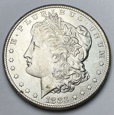 1883-CC Morgan Silver Dollar MS64. Winner shall receive the exact coin shown here. (RR/UBB)