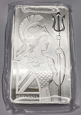 The Royal Mint Britannia 10 ozt .999 Silver Bar. Winner shall receive (1) bar precisely