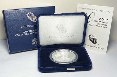 2017-W American Silver Eagle PF69+ OGP. Winner shall receive the exact coin shown here. (RR/TVC=PO)