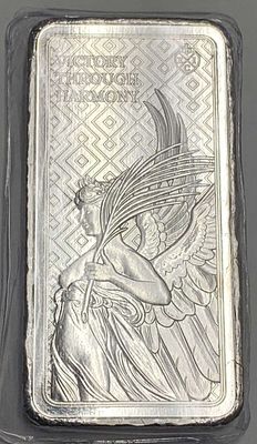 2022 St. Helena Victory Through Harmony 10 ozt .999 Silver Bar. Winner shall receive the exact