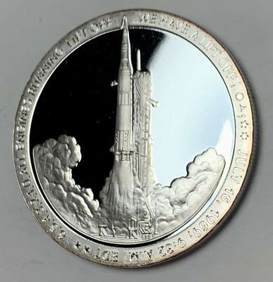 2019 Apollo 11 50th Anniversary Proof 1 ozt .999 Silver. Winner shall receive the exact coin 