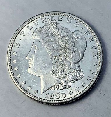 1880-S Morgan Silver Dollar MS64. Winner shall receive the exact coin shown here. (MK/PB)