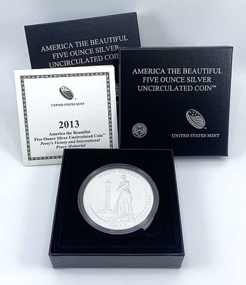 2013-P ATB Ohio "Perry's Victory" 5 ozt .999 Silver OGP. Winner shall receive the exact coin 
