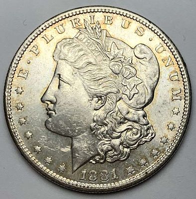 1881-S Morgan Silver Dollar MS64. Winner shall receive the exact coin shown here. (MR/PB)