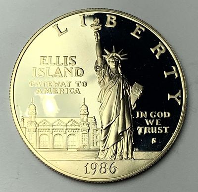 1986-S Statue Of Liberty Ellis Island Commemorartive Proof Silver Dollar. Winner shall receive 