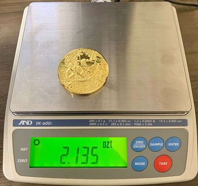 Vintage Luncheon on the Grass 1863 Edouard Manet 24k Gold/Sterling Silver 2.135 ozt. Winner 