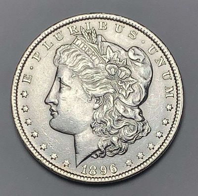 1896 Morgan Silver Dollar MS63. Winner shall rceive the exact coin shown here. (MK/OB)