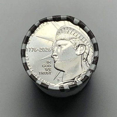 RARE Roll (20) 1776-2026-D "Enduring Freedom" Semiquincentennial Half Dollar. This is a very 