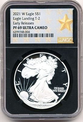 2021-W American Silver Eagle Type 2 NGC PF69 Ultra Cameo Early Releases. Winner shall receive 