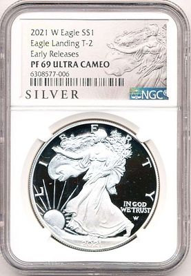 2021-W American Silver Eagle Type 2 NGC PF69 Ultra Cameo Early Releases. Winner shall receive 