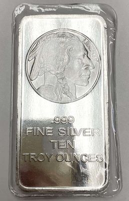 Last Minute! SilverTowne Buffalo 10 ozt .999 Silver Bar. Winner shall receive (1) bar precisely 
