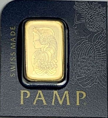 Last Minute! Pamp Suisse Lady Fortuna 1g .9999 Gold Bar. Winner shall receive the exact bar 