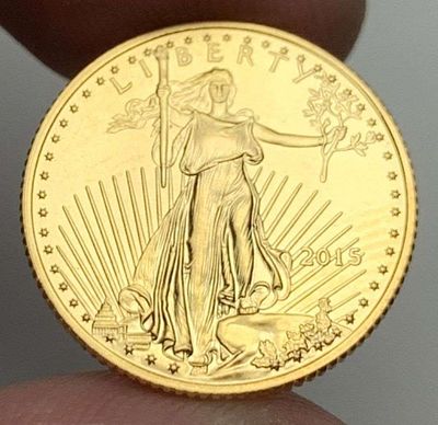 Last Minute! 2015 American $5 Gold Eagle 1/10 ozt. Winner shall receive the exact coin shown 