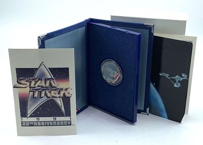 1991 Star Trek U.S.S. Enterprise 25th Anniversary Commemorative Proof 1 ozt .999 Silver. Winner 