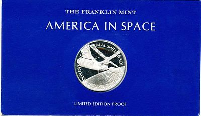 1973 Franklin Mint America In Space Skylab 2 Proof .790 ozt Sterling Silver. Winner shall 