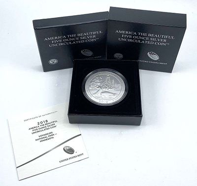 Last Minute Rarity! 2018-P ATB Minnesota "Voyageurs" 5 ozt .999 Silver. Winner shall receive the 