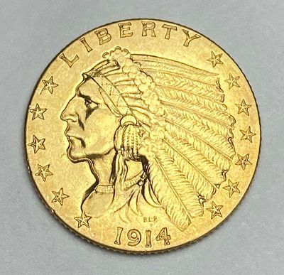 Last Minute! 1914-D Gold $2.50 Indian Head MS62 Details. Winner shall receive the exact coin 