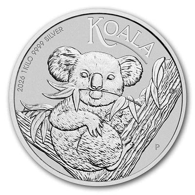 Last Minute! 2026-P Australia $30 Koala 1 Kilo .9999 Silver. Please allow 2-4 weeks for 