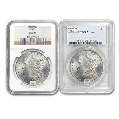Box (20) Mixed Date & MM NGC/PCGS MS64 Morgan Silver Dollar. Winner shall receive (1) box 
