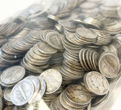 $100 Face Value Sealed Bag 90% Silver Mercury Dimes. We sell these mercury dimes in bulk. We 