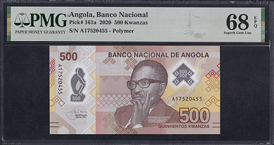 Angola, 500 Kwanzas, 2020, Superb Gem UNC 68 EPQ. Description : Angola, Banco Nacional, 500 