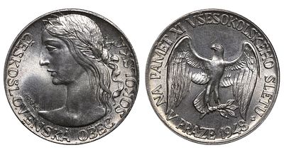 Czechoslovakia, Commemorative Silver Medal - "All-Sokol Slet in Prague". Description : 