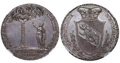 Switzerland, Canton of Bern, Gymnasium Prize Medal "Palmbaumpfennig", 1806 year, NGC, MS 62. Des 
